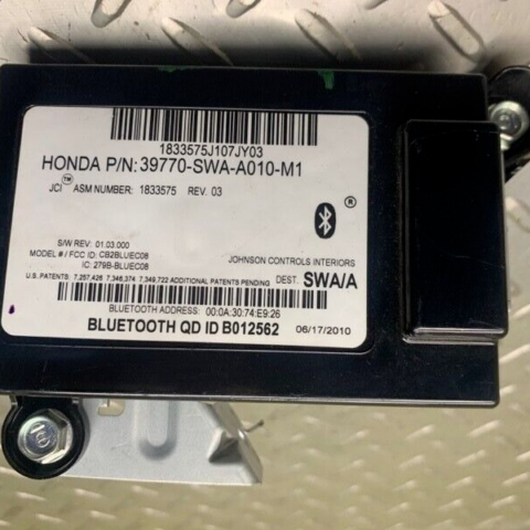 09 10 11 12 Honda CR-V  Bluetooth Communication Control Module OEM