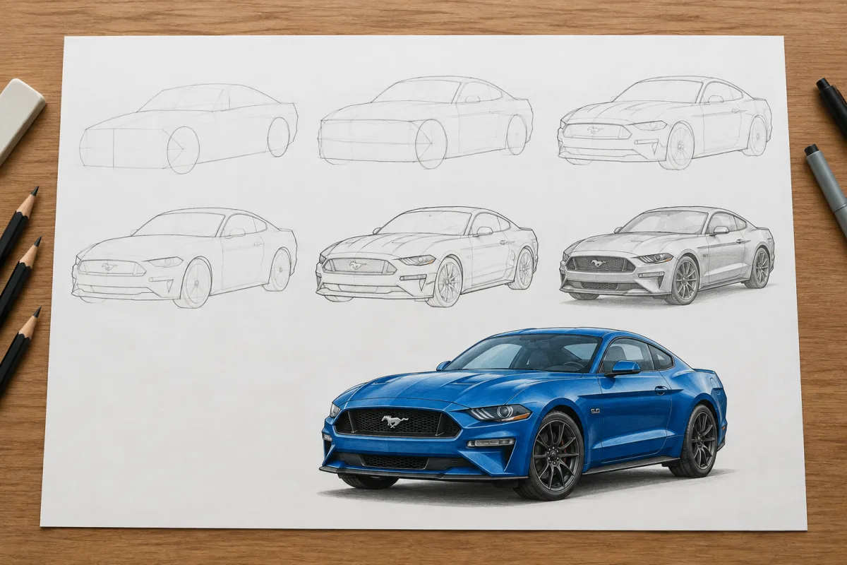 How to Draw a Ford Mustang: Step-by-Step Guide
