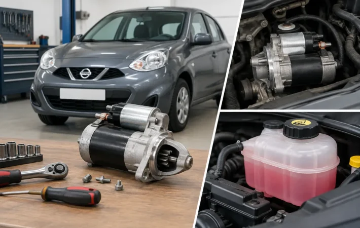 How to Repair a Starter in a Nissan Micra and Check Coolant Capacity