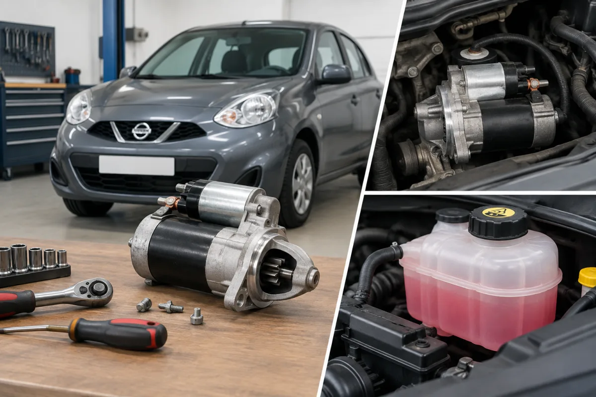 How to Repair a Starter in a Nissan Micra and Check Coolant Capacity